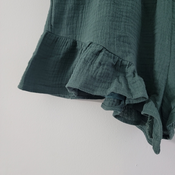 Listicle | Olive Green 2 Piece Peplum Top Short Set - Picture 8 of 12